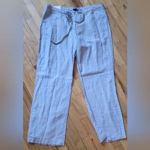 GAP LINEN/ COTTON STRIPE LIGHT WEIGHT PANTS.